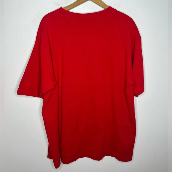Vintage 90s Valentine’s Day Graphic Tee Cupid Cartoon Red Single Stitch USA L - Picture 9 of 11